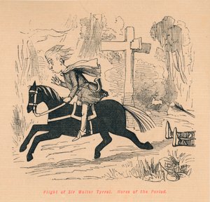 Vlucht van Sir Walter Tyrrel. Paard van de periode