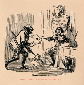 Hendrik V stuurt een vriend naar de Dauphin, ca. 1860