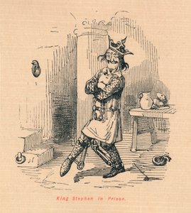Koning Stephen in de gevangenis, c1860 door John Leech