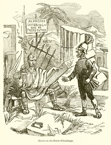 Marius in de Ruïnes van Carthago door John Leech