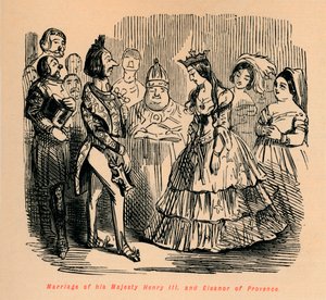 Huwelijk van Zijne Majesteit Hendrik III en Eleonora van Provence, ca. 1860 door John Leech