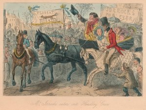 Mr. Jorrocks betreedt Handley Cross door John Leech