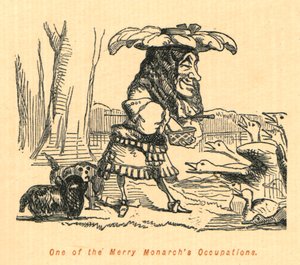 Een van de bezigheden van de vrolijke monarch, 1897 door John Leech