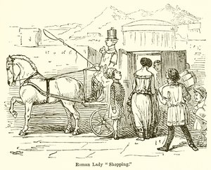 Romeinse dame winkelen door John Leech