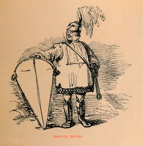 Samnitische soldaat, 1852 door John Leech