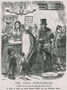 Het Vrome Café, waar je vervalst bier en gin kunt krijgen door John Leech