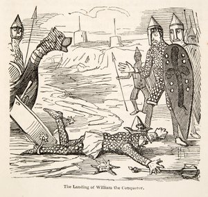 De landing van Willem de Veroveraar, uit The Comic History of England