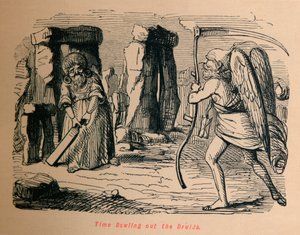 Tijd die de Druïden uitdaagt, ca. 1860 door John Leech