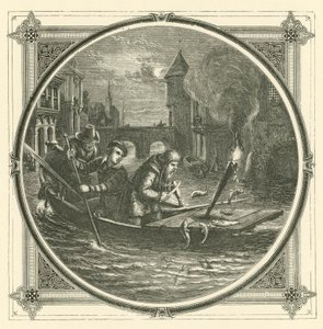 Blijf tevreden waar je bent (gravure) door John Leighton