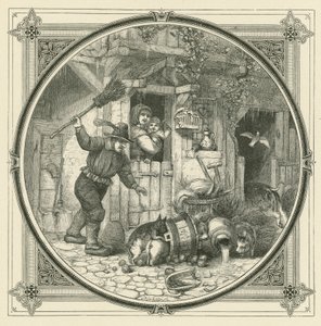 Wat de zeug doet, moeten de biggetjes voor betalen (gravure) door John Leighton