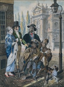 Wereldse Mensen die Schoorsteenvegers en hun Meester ondervragen voor Christ Church..., 1811-ca. 1813 door John Lewis Krimmel