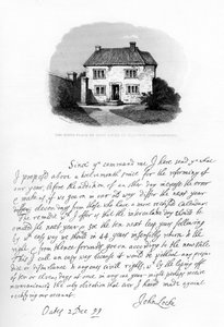 Deel van een brief van John Locke aan Sir Hans Sloane, eind 17e-begin 18e eeuw, 1840 door John Locke