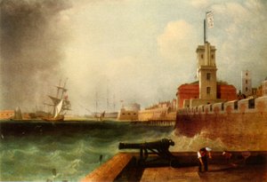 Hoogwater onder de Battery, Portsmouth Harbour, 1846, 1942
