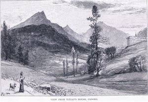 Uitzicht vanaf Titiaans huis, uit The Magazine of Art 1893, Cassell and Company door John MacWhirter