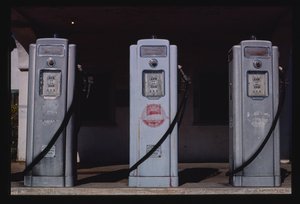 Olympic Gas Pumps, San Diego, Californië, Verenigde Staten