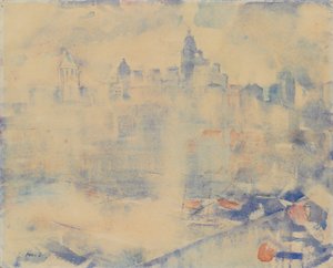 Manhattan skyline door John Marin