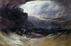 Christus stilt de storm door John Martin