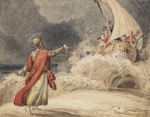 Christus Kalmeert de Storm door John Martin