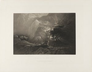 Mozes en de Brandende Braamstruik, uit Illustraties van de Bijbel