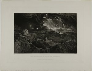De Vernietiging van Sodom en Gomorra, uit Illustraties van de Bijbel