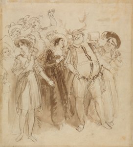 Falstaff vermomd als Herne door John Massey Wright
