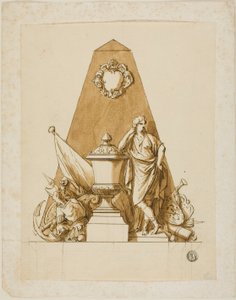 Niet-uitgevoerd ontwerp voor het monument voor de eerste hertog van Marlborough door John Michael Rysbrack