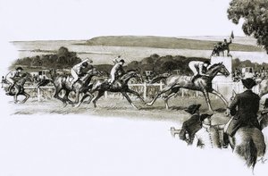 De beroemdste vlakke race van Groot-Brittannië, de Derby door John Millar Watt