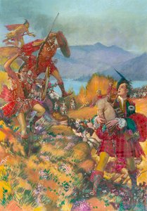 De pelgrimstocht van Childe Harold (gouache op papier) door John Millar Watt