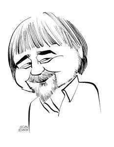 Alan Bleasdale karikatuur, Engelse televisiedramaturg: b door John Minnion