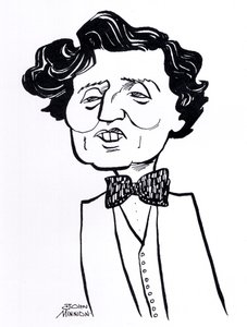 Alban Berg, karikatuur - Oostenrijks componist, 9 februari 1885 - 24 december 1935 door John Minnion