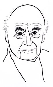 Berthold Goldschmidt, karikatuur door John Minnion