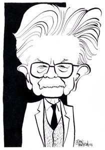 Elias Canetti, karikaturen door John Minnion