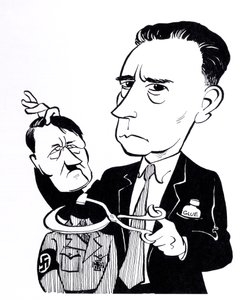 John Heartfield, karikatuur met Adolf Hitler door John Minnion