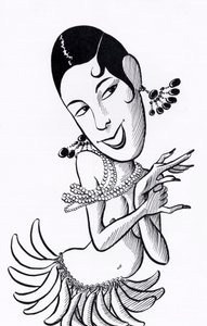 Josephine Baker, karikatuur door John Minnion