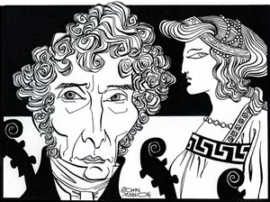 Luigi Cherubini met Médée (personage uit de gelijknamige opera comique) door John Minnion