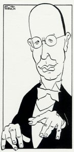 Prokofiev met de handen boven het toetsenbord door John Minnion door John Minnion