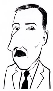 Stefan Zweig, karikatuur door John Minnion