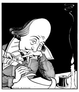 William Shakespeare schrijft een toneelstuk door John Minnion door John Minnion