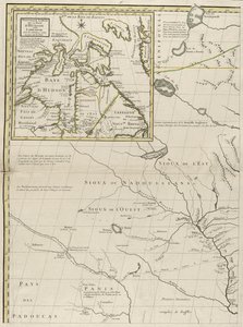 Een kaart van de Britse en Franse gebieden in Amerika, 1756