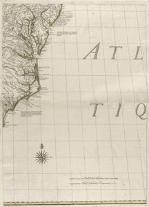 Een kaart van de Britse en Franse gebieden in Amerika, 1756