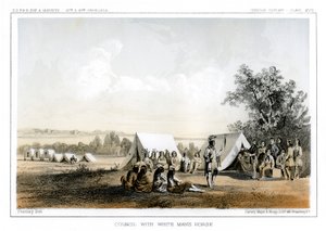 Raad met White Mans Horse, 1856 door John Mix Stanley