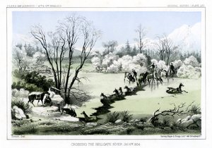 Oversteek van de Hellgate River, 6 januari 1854, 1856 door John Mix Stanley