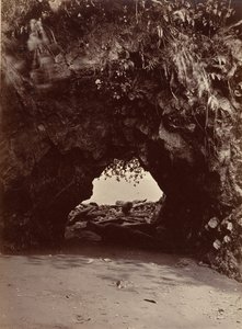 Tropisch landschap, natuurlijke boog, Cupica Bay, 1871 door John Moran