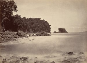 Tropisch landschap, uitzicht op Limon Bay, 1871 door John Moran