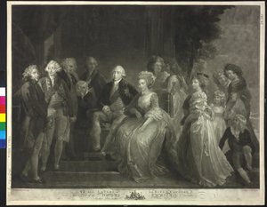 Koning van Engeland met zijn vrouw en haar kinderen George III