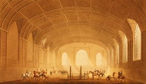 Het Rijhuis uit Zichten van het Koninklijk Paviljoen, Brighton door John Nash