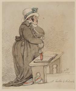 In de kathedraal van Exeter, 1809 door John Nixon