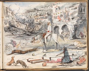 Kotah na de aanval, een van de straatversperringen – Ik maak kennis met de Romantiek van Oorlog door John North Crealock