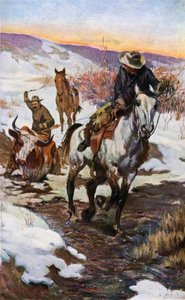 Winterwerk voor de cowboys door John Norval Marchand
