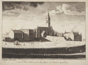 St Andrews Delineated - Een uitzicht vanuit de ruïnes van Beatons Castle door John Oliphant